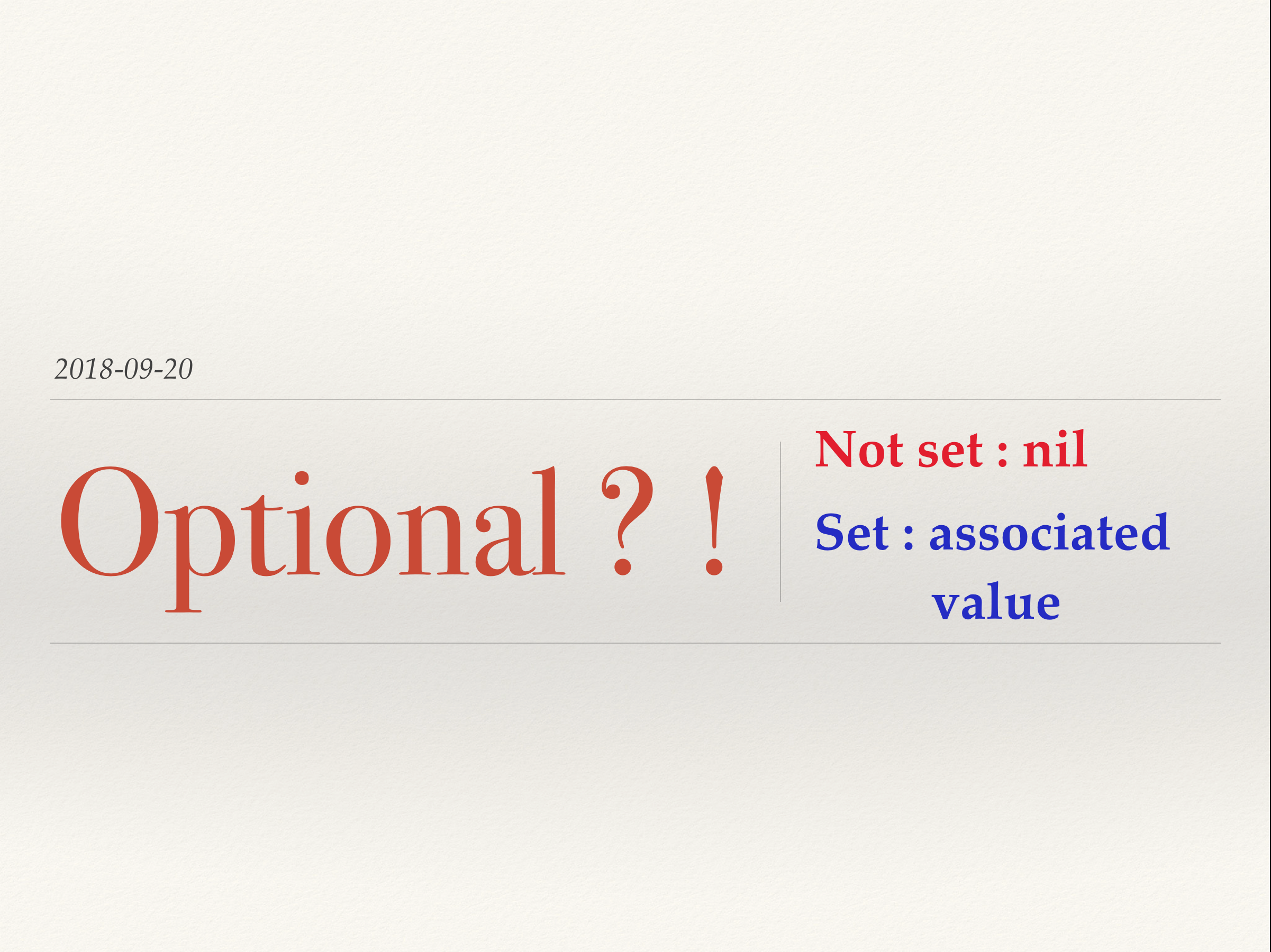 optional